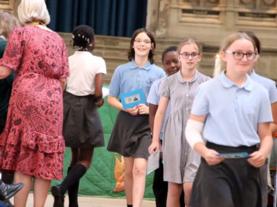 rosherville academy at the year 6 leavers service at Rochester cathedral