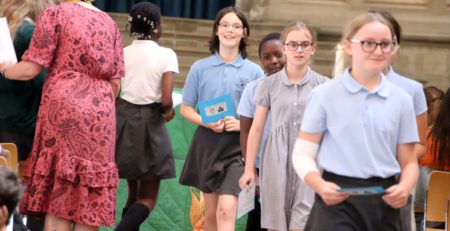 rosherville academy at the year 6 leavers service at Rochester cathedral