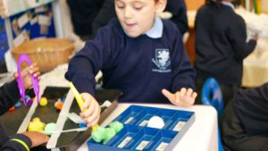 P1200337 child in EYFS counting numbers in maths at rosherville academy